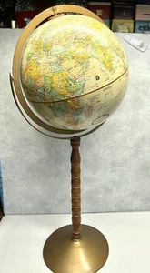 1960s Globemaster Repolge Pedestal Globe 12” - Picture 1 of 11