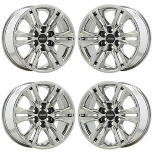 17" GMC Canyon Bright Chrome wheels rims OEM set 5871 EXCHANGE - Picture 1 of 8
