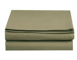 Elegant Comfort Wrinkle Free 1500 Thread Count1 Piece Flat Sheet, Queen, Sage - Picture 1 of 2