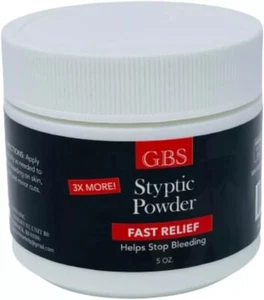 G.B.S Styptic Powder+Scoop Stop Bleeding injury wounds First Aid - Picture 1 of 8