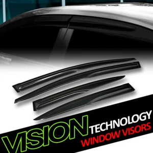 For 12-15 Civic 4D Jdm MU Design Rain/Wind Guard Smoke Tint Shade Window Visors - Picture 1 of 2