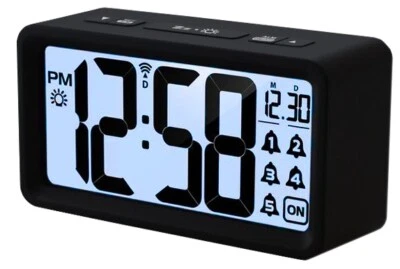 Technoline WT 496 moderner Wecker mit extra großer Anzeige, Schwarz - Bild 1 von 4