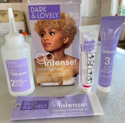 Dark & Lovely Hair Dye Color Go Intense Perm  #10 Golden Blonde-Incredibly Soft! - Image 1 of 3