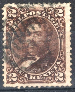 1878 US HAWAII Sc#35 2c BLACK Cancel "GRID" used VF - Picture 1 of 3
