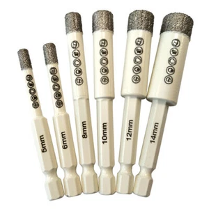 Taladro de diamante de 6 cantos coronas taladro de baldosas cerámica clinker con núcleos de cera - Imagen 1 de 8