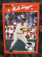 Wade Boggs 1990 Donruss#712 - 3 ERRORS RARE - wrong stats, No Tm, White Dot