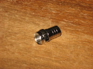 F-Connector, Crimp, Ideal Compression for RG-59, New, qty of 1 - Picture 1 of 3
