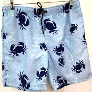 Tommy Hilfiger Board Shorts Swim Trunk M Lined Crabs Elastic Drawstring EUC - Picture 1 of 7