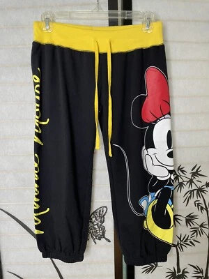 Pantalones deportivos Disney Youth Minnie Mouse talla S 3/5 gráfico negro amarillo Foto 1 de 4