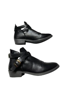 MOSAICO.Women Strap With Buckle Black Ankle Boots Size 7 - Picture 1 of 13