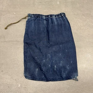 VTG 40s 50s Selvedge Denim Blue Laundry Drawstring Faded Civilian Bag Medium - Picture 1 of 7