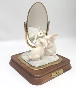 Scultura Arte Bijan Edizione Limitata "Specchio Specchio" Conigli Firmata Numerata 1987 - Foto 1 di 6