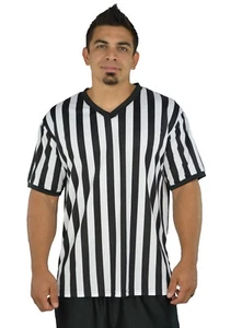 Mens Referee Shirts | V-Neck Style | Perfect Ref Shirt for Officials, Bars, More - Picture 1 of 20