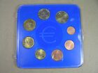 Grèce 2002 euro lot de 8 pièces dans un étui en plastique bleu, UNC