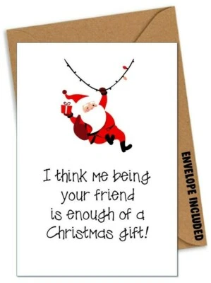 WACKY CARDS Funny Rude Christmas Card Offensive Xmas Rude For Best Friend Besite Work /UK