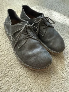 Scarpe comode ballerine derby Birkenstock Gary scamosciate grigio metallizzato EU-39 ECC8,5/M6. - Foto 1 di 5