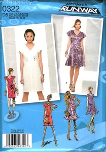 0322 Vintage Simplicity Sewing Pattern Misses Dress Sleeve Variations UNCUT 4-12 - Picture 1 of 2