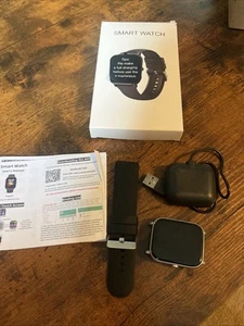 Smart Watch Fitness Tracker Navy Blue T60 For Android Or AppleIOS TESTED WORKING - Photo 1 sur 2