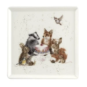 Wrendale Designs 'Woodland Party' Square Plate - Picture 1 of 1