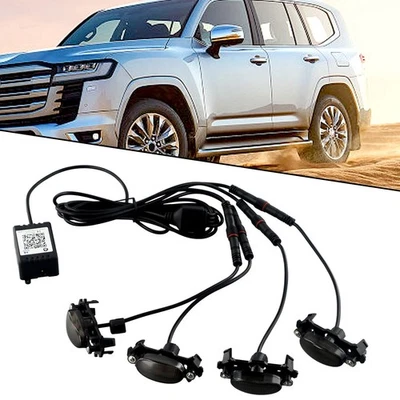 LED Grille Grille Light Kit Light Weight Upper 4PCS ABS Plastic Brand New - Image 1 of 4