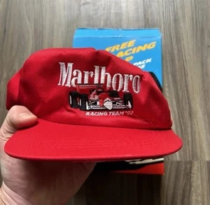 1992 Marlboro Racing Team BASEBALL Cap Tobacco Indy Car Red Snapback SEALED READ - Picture 1 of 7