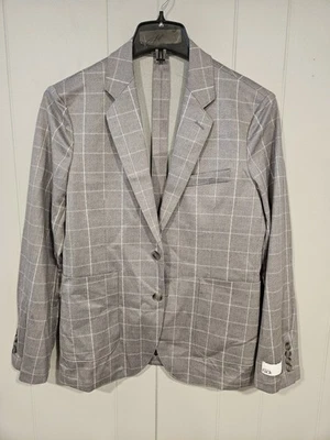 Chaqueta Blazer Nordstrom Rack 38S Ajuste Extra Sin Construir Gris A Cuadros Nuevo con Etiquetas  Foto 1 de 4