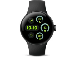 GOOGLE Pixel Watch 3 (Wi-Fi) 41 mm Smartwatch Aluminium Fluorelastomer Obsidian - Bild 1 von 1