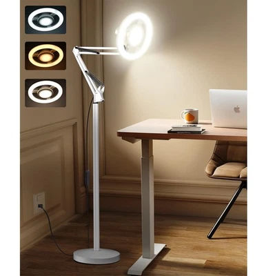 36W Floor Lamp with Flexible Arm, 3 Colors Ring Light with Heavy-Duty Base & ... - Image 1 of 4