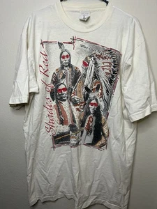 Vintage Way Out West 1991 Shades Of Red Native American T Shirt Size XL - Picture 1 of 13