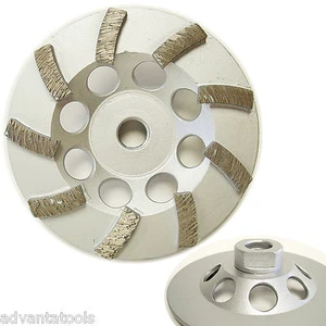 Ruota coppa diamantata turbo a spirale 4,5"" per rettifica calcestruzzo 9 secondi 5/8""-11 Arbor - Foto 1 di 6