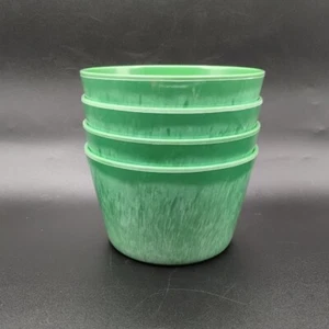 Pier 1 Capri Green Melamine Small Snack Bowls Set Of 4 - Picture 1 of 12