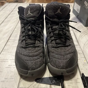 Jumpman - Air Jordan 12 XII Retro Wolle dunkelgrau schwarz Größe 7y/8,5 W - Bild 1 von 5
