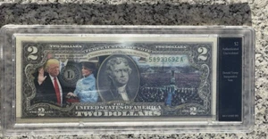 DONALD TRUMP, 2017 Inauguration 2 Dollar Dollars Bill Legal USA Tender Bank Note - Picture 1 of 11