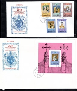 Antigua 1978 - #508-513 Coronación Isabel II FDC San Juan cancelar sin dirección - Imagen 1 de 1