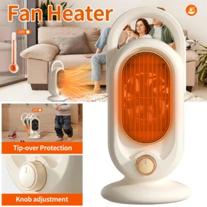 Portable Electric Space Heater Mini Fan 2-speed Adjustable PTC Ceramic Heater US - Picture 1 of 13