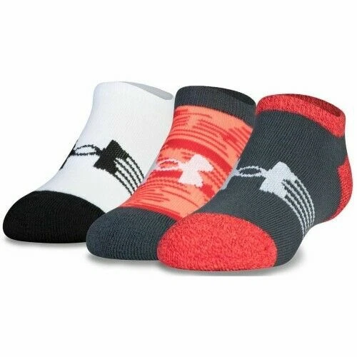 Under Armour Men's / Womens Socks Stealth Gray Assorted No Show 3 Pair