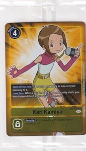 DIGIMON CCG - KARI KAMIYA - BOX TOPPER PROMO U - BT8-090 NM - UNOPENED