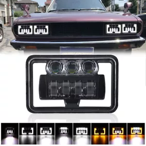 DOT 4x6" LED Headlight Hi/Lo Beam DRL Turn Lamp For Isuzu NQR NPR NPR-HD FTR - Foto 1 di 12