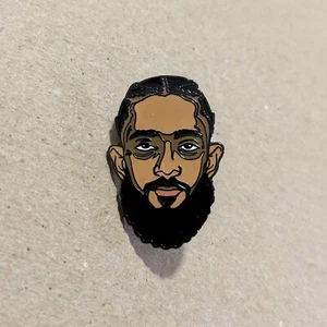Nipsey Hussle hard enamel pin, Hip Hop Rap Icon - Picture 1 of 3