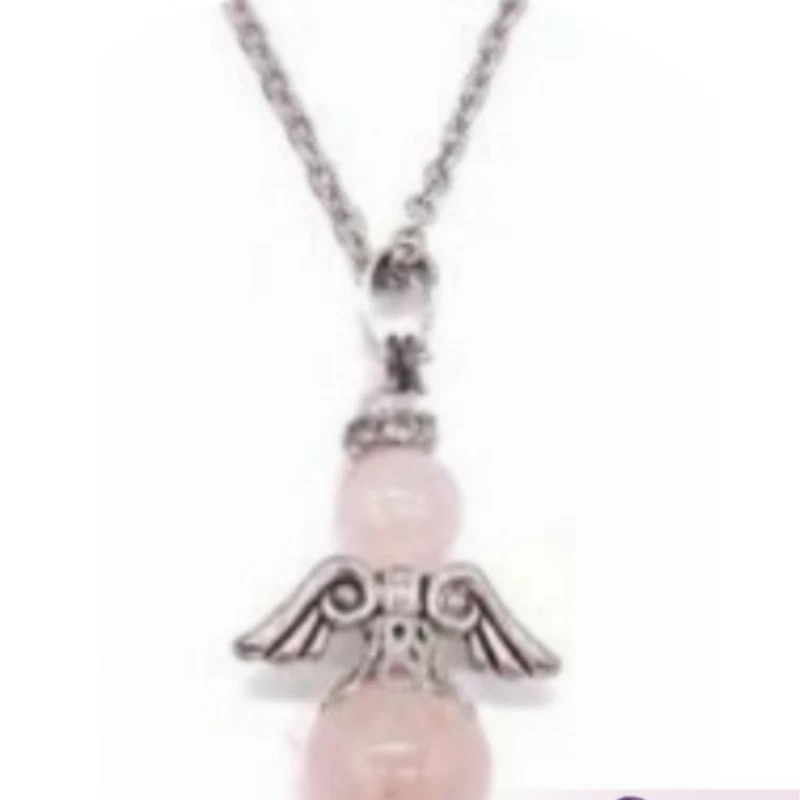 COLLANA ANGELO CUSTODE QUARZO ROSA - Immagine 1 di 1