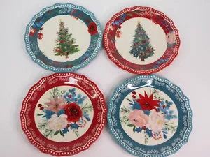 Pioneer Mujer Wishful Invierno Navidad Aperitivo 4 piezas Juego de cerámica navideña - Imagen 1 de 24