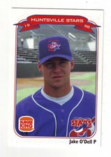 1998 Huntsville Stars Jake O'Dell #18 - Minor League Team Issue