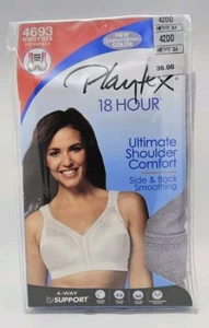 4693 Playtex 18 Hour Ultimate Shoulder Comfort Smoothing WIREFREE  SIZE 42DD NEW - Picture 1 of 4