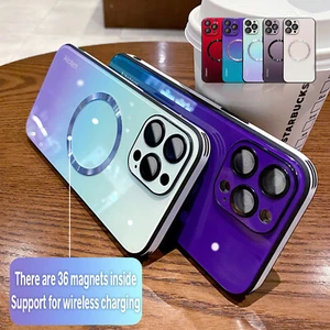 Gradient Mag Safe Shockproof Case For iPhone 16 15 Pro Max 14 13 12+Camera Cover - Picture 1 of 37