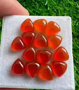 Natürlicher orange Karneol 8 mm Billionen Cabochons 10 Stck. Lot lose Edelsteine - Bild 1 von 6