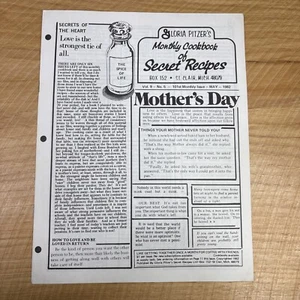 VTG Gloria Pitzer Monthly Cookbook Of Secret Recipes May 1982 - Picture 1 of 4