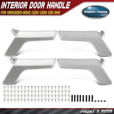 4x Manija de puerta interior cromada delantera y trasera para Mercedes-Benz C230 C250 C63 AMG Foto 1 de 4