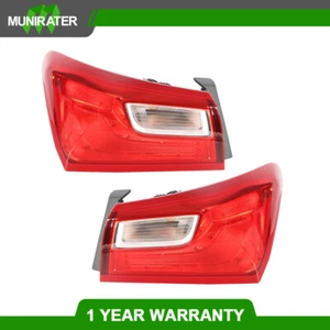 Red Driver & Passenger Rear Brake Tail Lights Fit For 16-21 Chevrolet Malibu - Picture 1 of 12