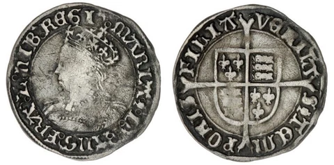 1553-4 Mary I Groat, Sole Reign, Tower mint, mm Pomegranate, Spink 2492 Cover