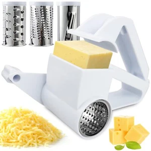 Rotary Cheese Grater Handheld Hard Cheese Chocolate Nuts Grater Kitchen Tool - Picture 1 of 6